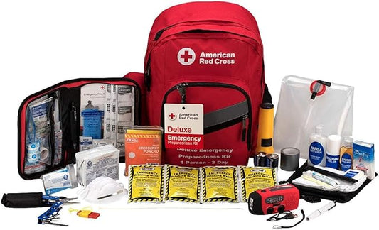 Officially Licensed Product | 3-Day Emergency Preparedness Deluxe Backpack | 72 Hour Survival Supplies for 1 Person | Water, Phone Charger, Blanket, Food