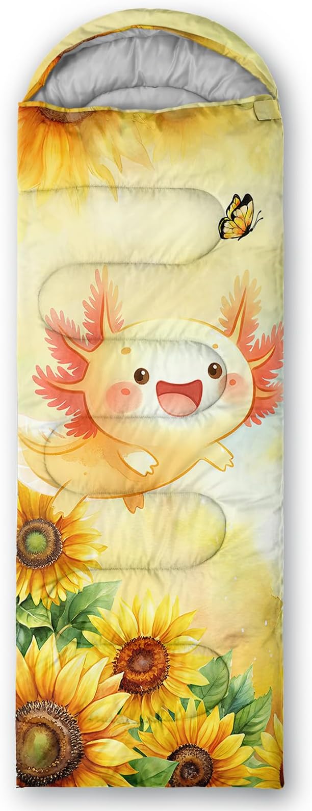 AILONEN Girls Pink Camping Sleeping Bags,Lightweight & Waterproof,3 Season Warm & Cool Weather,Cute Bow Duck Print Sleeping Bags for Kids,Girls,Adults Travelling,Outdoors