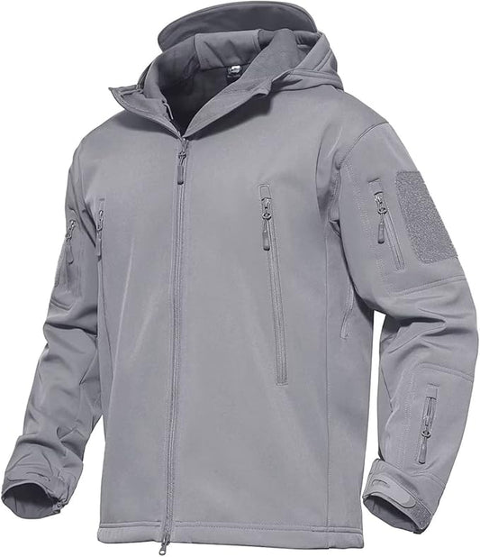 MAGCOMSEN Men's Tactical Jacket 7 Pockets Performance Fleece Lined Water Resistant Ski Snow Soft Shell Winter Coats