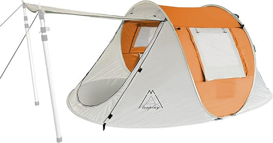 TENPLAY Pop Up Tent,2 People,190T Polyester,Waterproof2000mm,PU Coating,Automatic Setup,2Door,UV Protection,Lightweight,Portable Tent for Hiking,Picnic,Camping