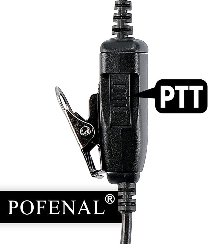 Motorola SL300 Earpiece & TLK 100 Walkie Talkie Headset | SL3500e/SL7550 Radio Headset with Mic PTT | Compatible with Motorola SL300/TLK100/SL1K/SL1M/SL4000(C-Shape, 1 Pack)