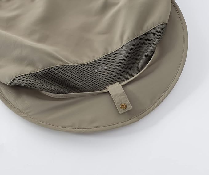 Home Prefer UPF50 Mens Sun Hat with Neck Flap Quick Dry UV Protection Cap Womens Wide Brim Fishing Hat Neck Flap Beach Garden