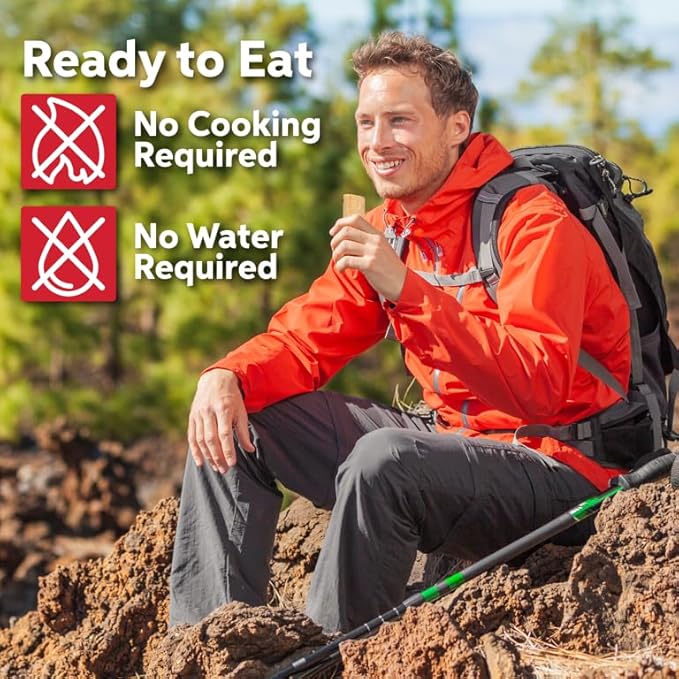SOS Food Lab Emergency Food Bar - 3600 Calorie Ration (5 Pack Shortbread Cookie) - 3 Day/72 Hour Ready to Eat Supply for Camping, Hiking, Disaster Preparedness - 5 Year Shelf Life Energy Survival Food