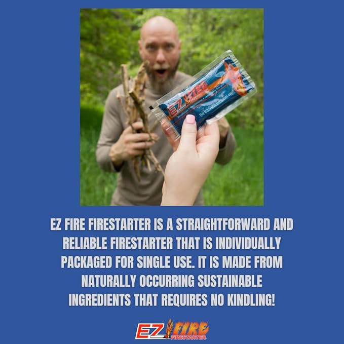 Naturally Occurring, Reliable, All Purpose, Easy-to-Use Fire Starter for Wood Stoves, Fireplaces, Campfires, and Bonfire – Waterproof, Windproof, Safe, Clean, Odorless | 10 Pack