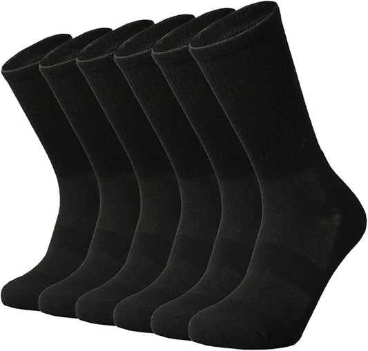 SOX TOWN Men's Merino Wool Cushion Crew Socks for Outdoor Hiking Hike Trail Performance Moisture Wicking Lightweight Summer