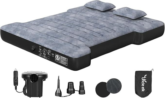 Truck Bed Mattress for Camping: Inflatable Air Mattress for 5.5-5.8ft Short Truck Bed 2 Person, Air Pump 2 Pillows, Carry Bag