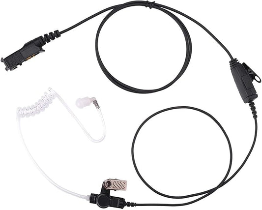 Earpiece for M0torola XPR3300e XPR3500e XPR3300 XPR3500 Radio Walkie Talkie with MIC and PTT Single Wire Acoustic Tube Headset, Long Life Design