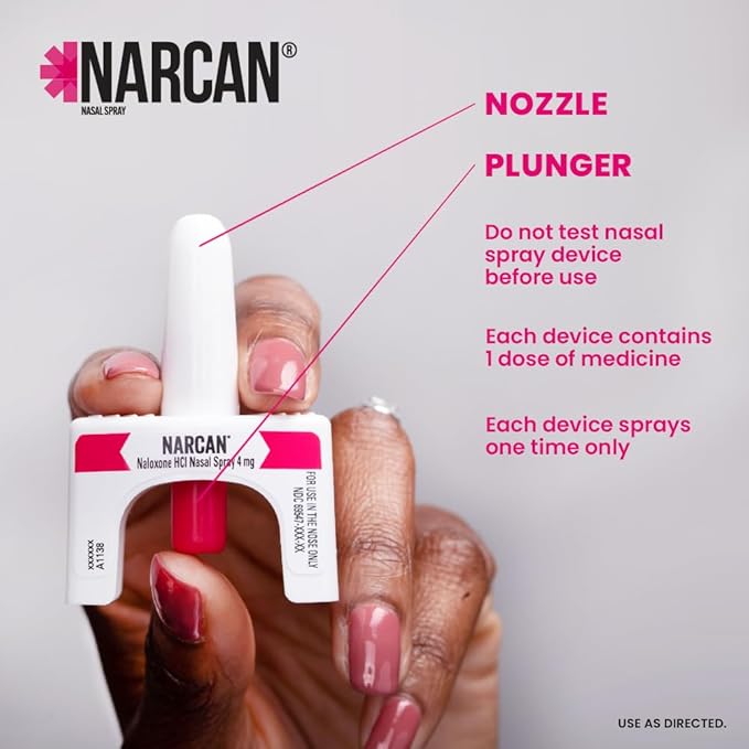NARCAN Nasal Spray 4 mg, Emergency Treatment of Opioid Overdose, 2 Single-Dose Devices