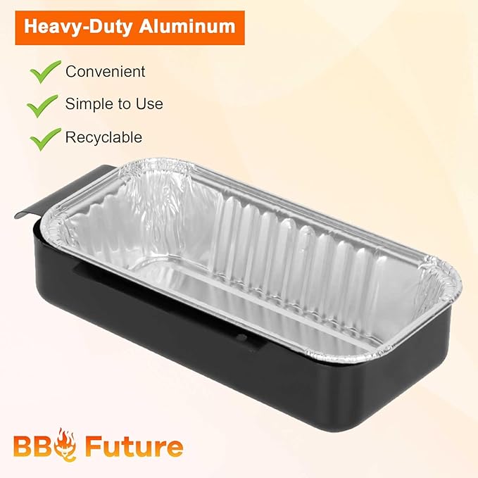 BBQ Future G416-0015-W1 Grill Grease Pan Replacement for Performance 463331221 463242716 463365021 9328812P06 G325-5703-W1 Grease Tray Cup with 10-Pack Aluminum Disposable Oil Drip Pan