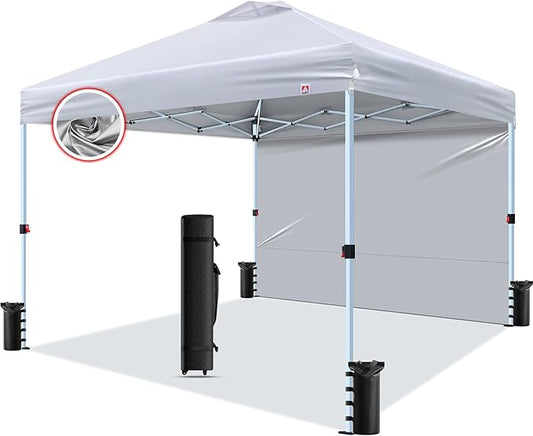 10x10 Pop Up Canopy Tent (White, 10x10 FT)