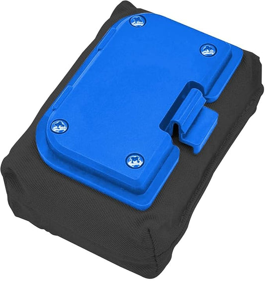 Blue Grill Brush Bristle Free, Replaceable BBQ Cleaning Head Accessories Cleaner, Black Wavy Pad Perfect for Stainless Steel, Porcelain, Cast Iron Grates Round Rectangle Grates