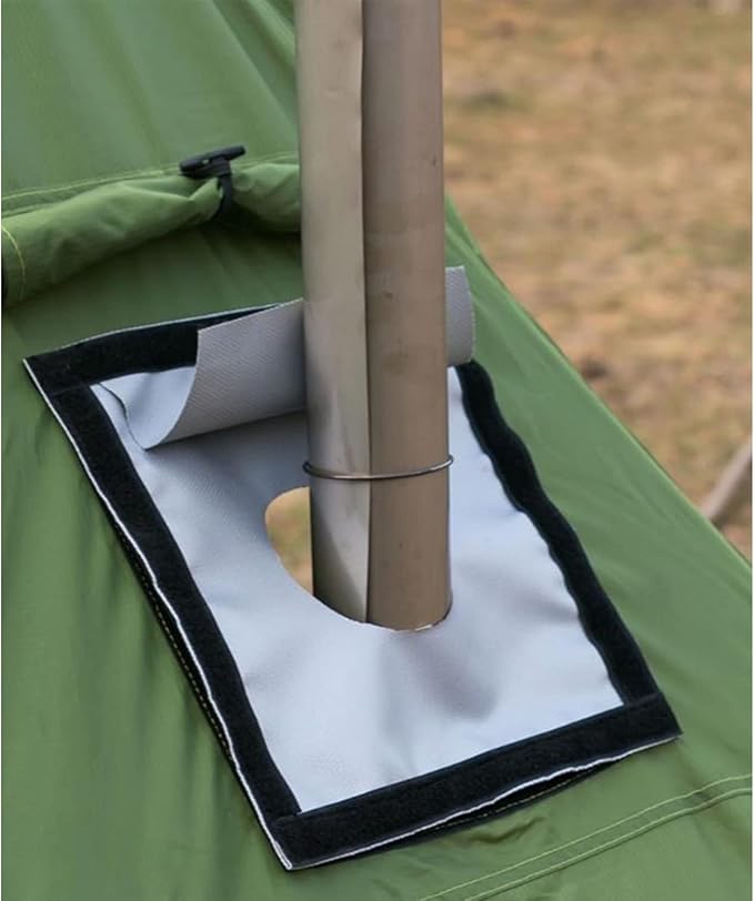 FIREHIKING Hot Tent Stove Jack 9" x 7.8" with Rain Flap Highly Flame-Retardant for Onetigris Hot Tent