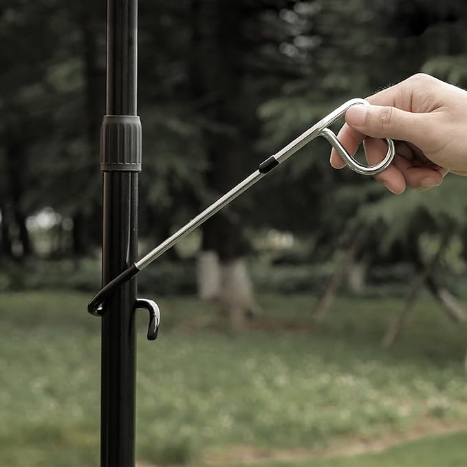 3PCs Garage Shelving Storage Hooks for Outdoor Camping Lanterns, Non-Slip Bird Feeders, Kitchen Shelving Poles