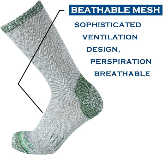 Merino Wool Men Crew Socks Warm Socks Athletic Socks for Men, Suitable for Hiking,Trekking,Camping …