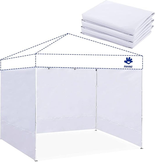 Instant Canopy Tent Sidewalls for 10x10 Pop Up Canopy Waterproof,99% UV Protection，3 Piece Sidewalls, White(3PCS Sidewall Only, Canopy Tent NOT Included)