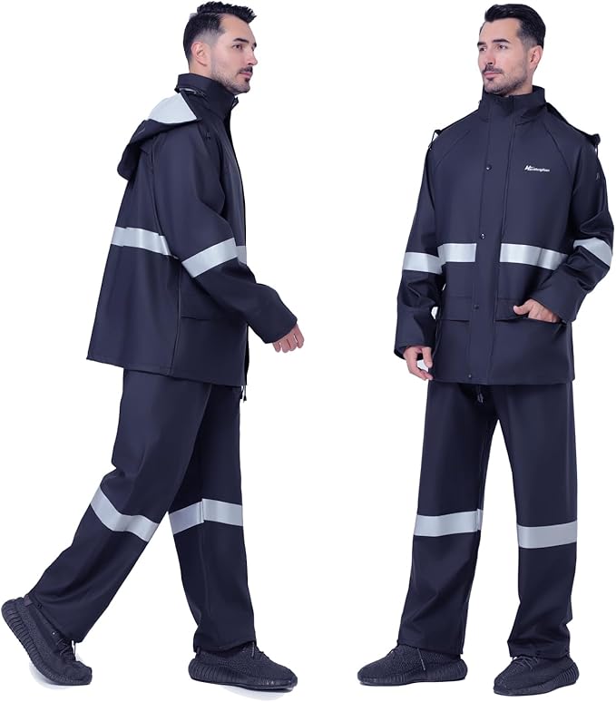 Rain Suits for Men Waterproof Heavy Duty Rain Gear Women Jacket Coat with Pants
