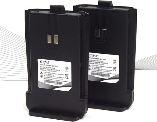 (2-Pack) 3.7V 1000mAh Li-ion Battery Replacement for Retevis RT21, TYT TC-80, TYT T5 Two-Way Radios Walkie Talkies Rechargeable Backup Power Pack