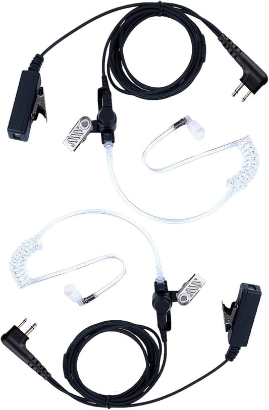 2 Pcs 2-Wire Surveillance Acoustic Tube Walkie Talkie Earpiece/Headset Compatible with Motorola Radio CP200 CP200d CLS1410 CLS1110 CLS1413 GP2000 XU1100 PRO1150 MU12(2 PCS)