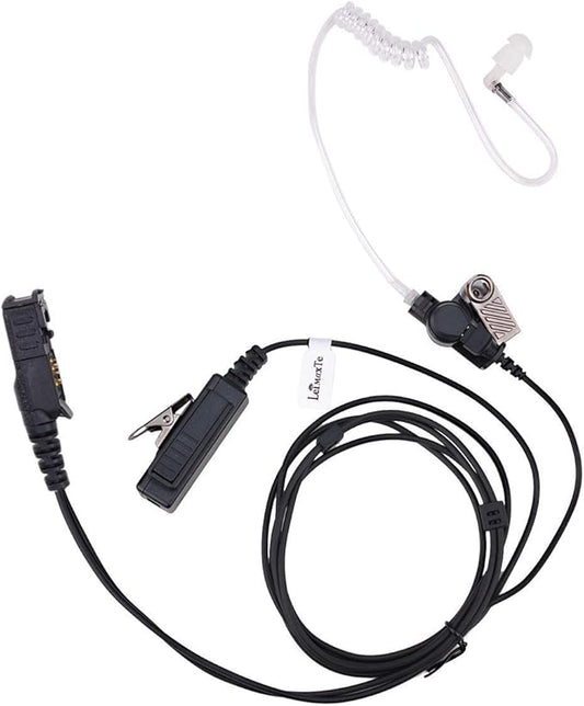 XPR 3500e 3300e Earpiece for Motorola Radio XPR3500 XPR3000 XPR3300 with Mic PTT XPR 3300 3500 3300e 3500e Walkie Talkie Headset Security Acoustic Tube Surveillance Headphone (1 PCS)