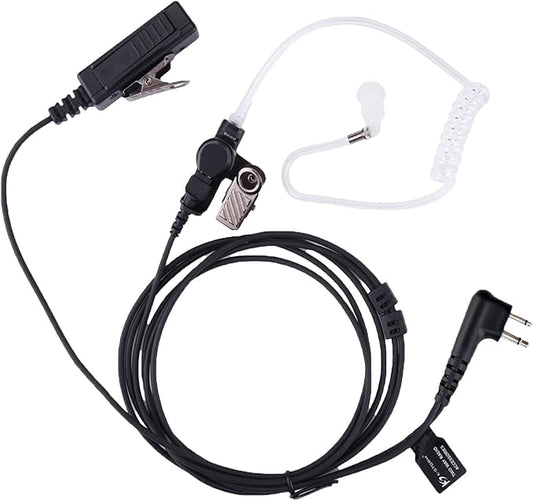 Covert Acoustic Tube Walkie Talkie Earpiece Surveillance Headset with Mic Compatible with CP200 Motorola Two Way Radio (1 Pack)
