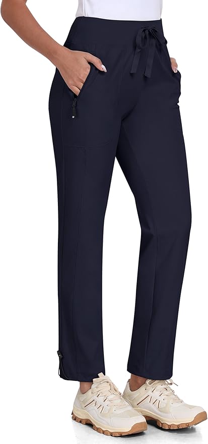 MoFiz Women's Hiking Pants Lightweight Outdoor Quick Dry Travel Joggers Water Resistant Athletic Pants Zipper Pockets