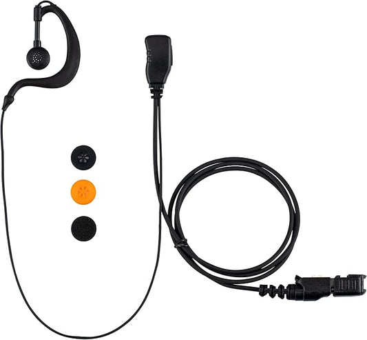 XPR 3550e G Shape Earpiece Compatible with Motorola XPR 3300e (3300 3500) Headset High Strength Connector