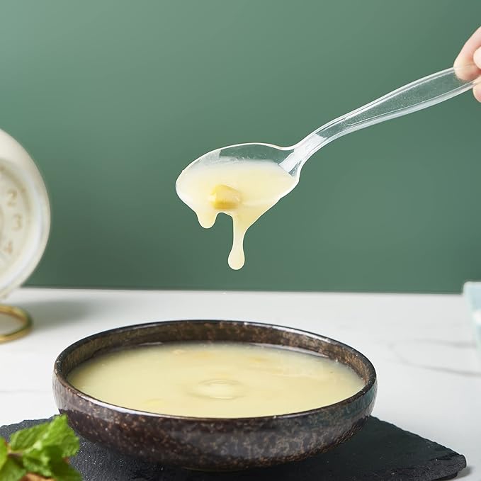 300 Crystal Clear Plastic Spoons Heavy Duty Silverware Set Disposable Serving Utensils Fancy Cutlery Elegant Flatware Heavyweight Plasticware Bulk Premium Sturdy Tableware Party Restaurant Supplies