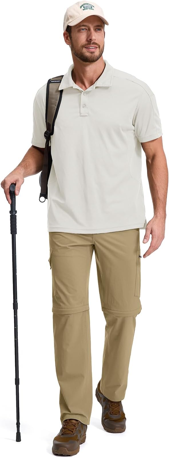 Fishing Hiking Pants for Men, Waterproof Convertible Quick Dry Pants for Wading, Lightweight Breathable