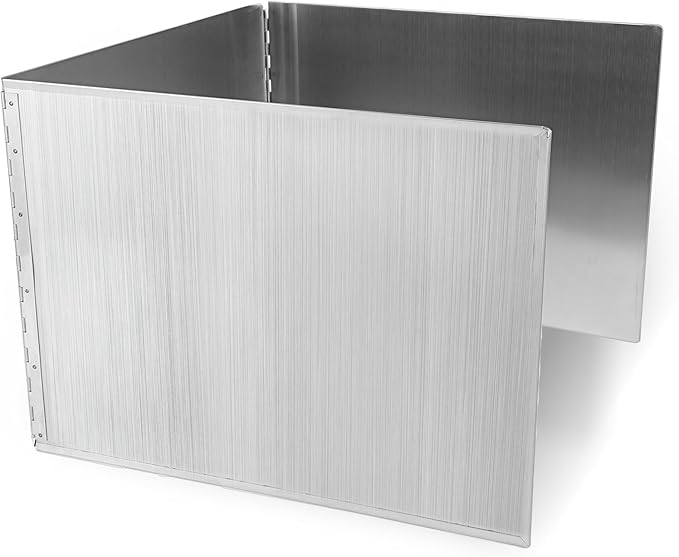 3 Sided Oil Splatter Guard, Upgrade Stainless Steel Anti Splatter Shield for Stove Top Cooktop, Foldable Grease Splatter Screen Oil Barrier, 15.7" x 11.8" (H)