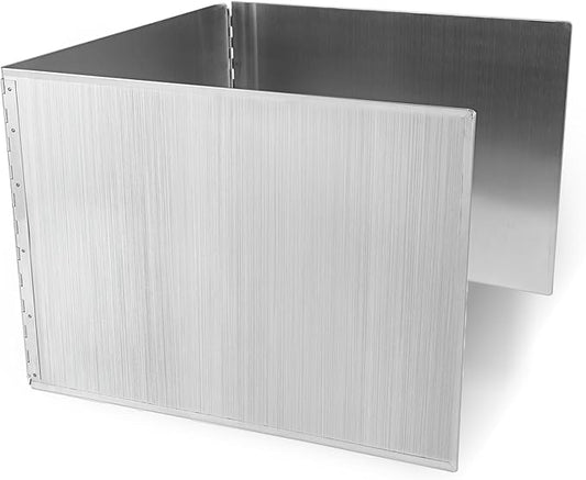 3 Sided Oil Splatter Guard, Upgrade Stainless Steel Anti Splatter Shield for Stove Top Cooktop, Foldable Grease Splatter Screen Oil Barrier, 15.7" x 11.8" (H)
