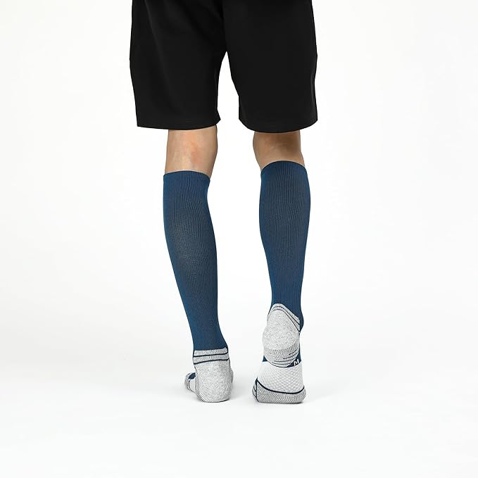WANDER 3-6 Pairs Men's Athletic Run Cushion Over-the-Calf Tube Socks