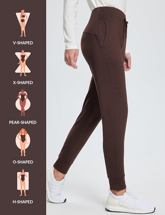 baleaf Women's Fleece Lined Pants Water-Resistant Sweatpants Winter Thermal Ski Hiking Running Joggers