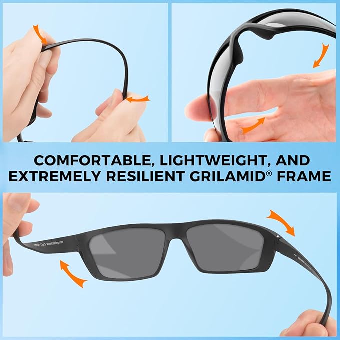 KastKing Huzzah Polarized Sport Sunglasses for Men and Women, Ideal for Driving Fishing Cycling and Running,UV Protection