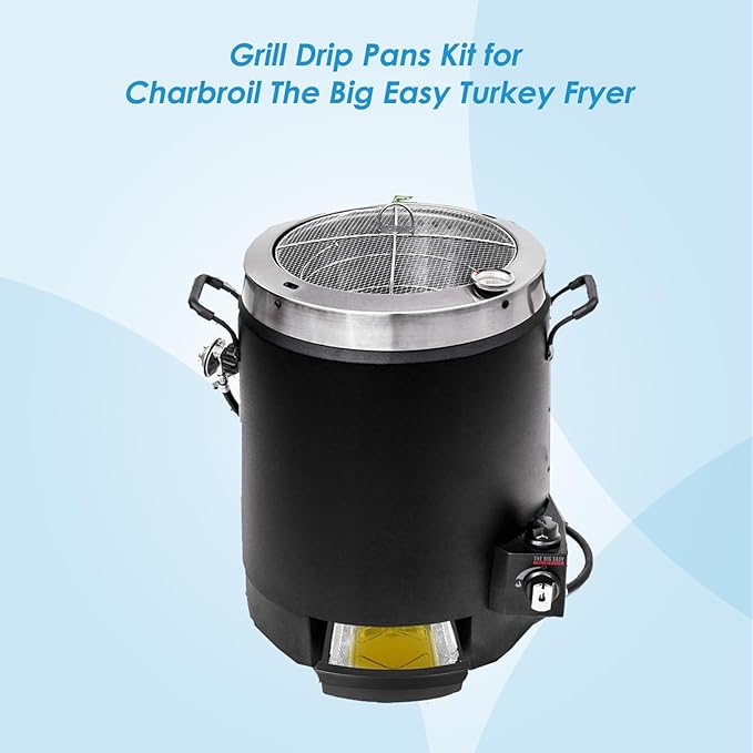 20 Packs Drip Pans for Charbroil The Big Easy Turkey Fryer 2425514W12, Disposable Grease Tray Liners for Char Broil Big Easy Turkey Fryer, Parts for Charbroil The Big Easy Accessories