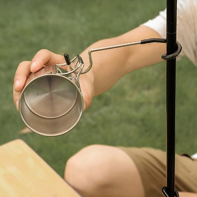 6PCs Garage Shelving Storage & Outdoor Camping Lantern Hooks, Non-Slip Bird Feeder & Kitchen Shelving Pole Hooks