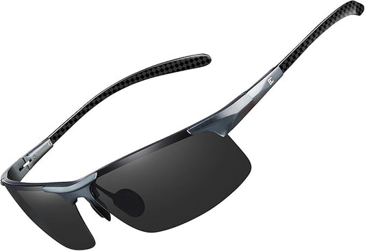 BIRCEN Polarized Carbon-Fiber Sunglasses for Men: Ultralight UV Protection Sun Glasses for Outdoor Sports Fishing Golf Hiking