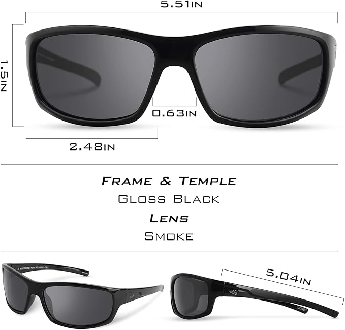 KastKing Kateel Polarized Sport Sunglasses for Men and Women, Ideal for Driving Fishing Cycling and Running,UV Protection