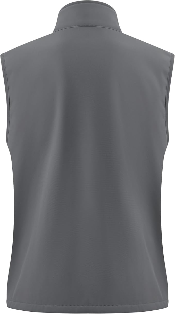 WULFUL Men's Windproof Lightweight Golf Vest Outerwear with Pockets, Softshell Sleeveless Jacket for Travel Hiking Running