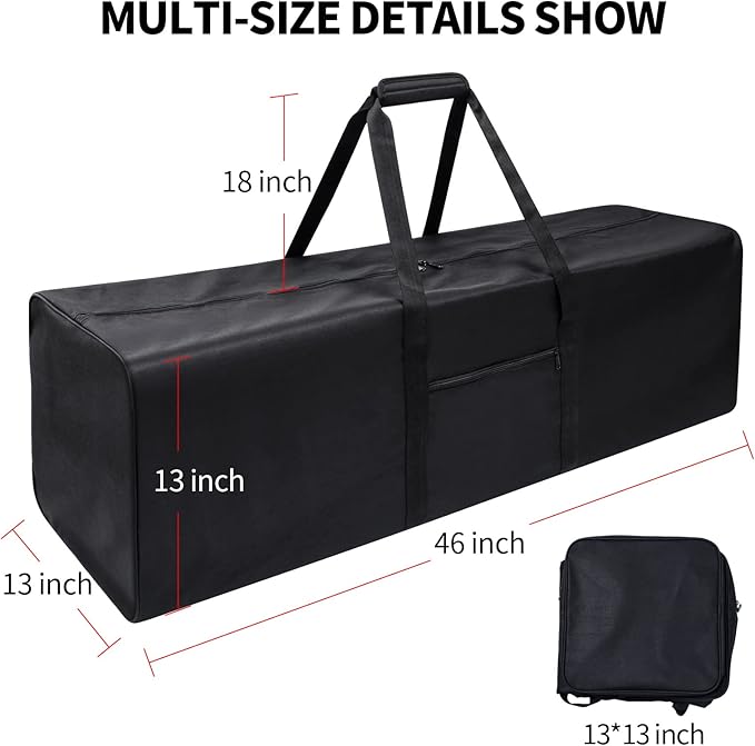 Urbanstand 46 Inch Travel Duffle Bag Extra Large Sport Equipment Duffel Bags with 2-way Lockable Zippers