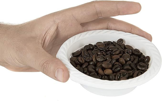 250 Pack- 5 Oz Disposable Plastic Bowls Plates - Strong and Sturdy - Heat-Resistant and Soak-Proof - Does Not Melt or Cave in Microwave - Heavy Duty BPA-Free Plastic