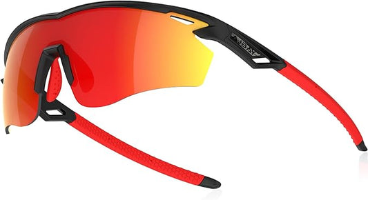 Polarized Sports Sunglasses for Men Women,Wrap Around Sun Glasses for Running Cycling Baseball Fishing Golf Hiking