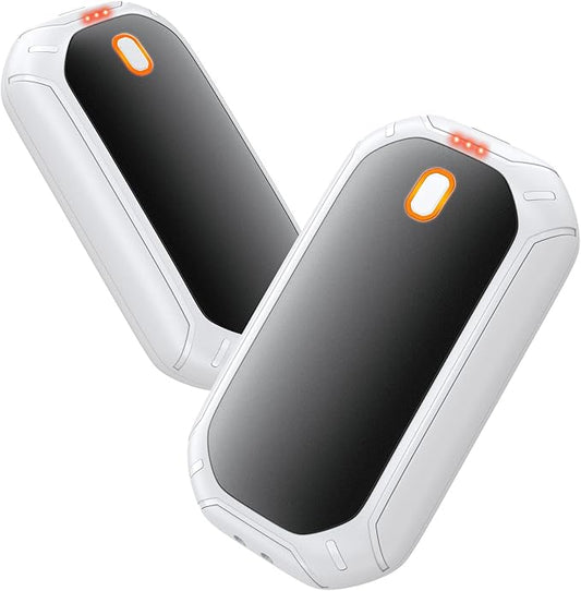 2 Pack Hand Warmers Rechargeable, 2025 New Portable Magnetic Electric with 12hrs Warmth, Double-Sided Heating Pocket Size for Outdoors, Camping - Winter Gifts for Women Men