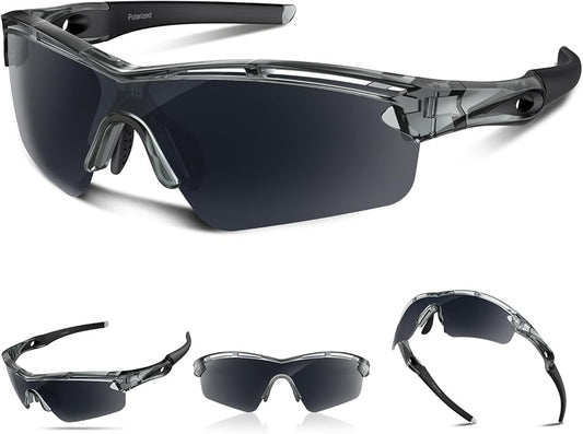 Rosemal Sports Sunglasses Polarized Cycling Sunglasses Running Driving Fishing Hiking for Men Women UV400 TAC TR90