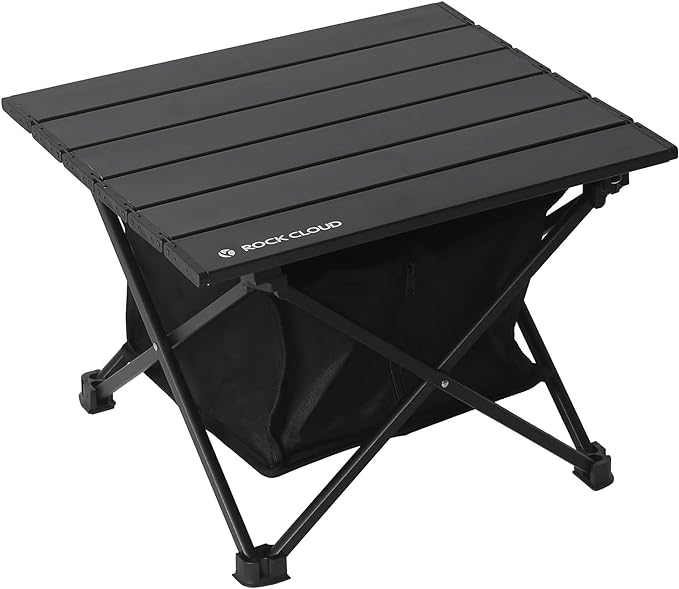 ROCK CLOUD Upgraded Portable Camping Table Ultralight Aluminum Camp Table Folding Beach Table with Storage Bag for Camping Hiking Backpacking Outdoor Picnic