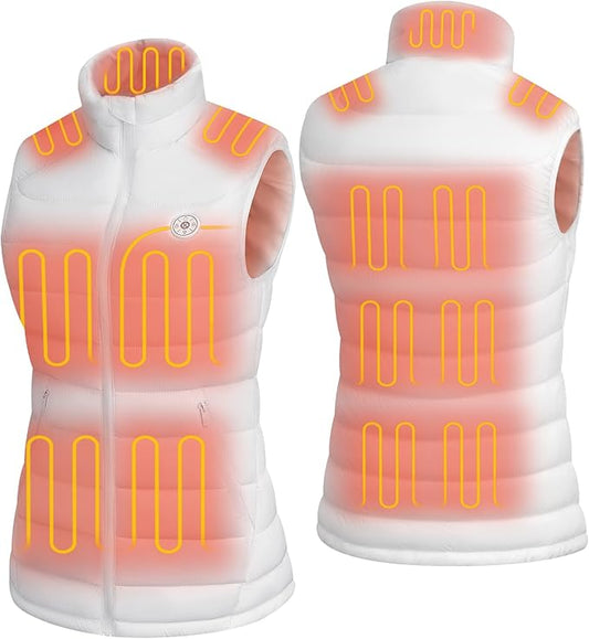 Heated Vests for Women, Adjustable Electric Warming Vest with Rechargeable 16000mAh Battery Pack