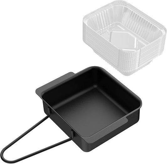 GARNETIN Nexgrill Grill Drip Pan & Grease Catcher Cup for 720-0830H,D/EH, 720-0882A, 720-0888/N Models - Holder Drip Tray with 15 Aluminum Foil Liners
