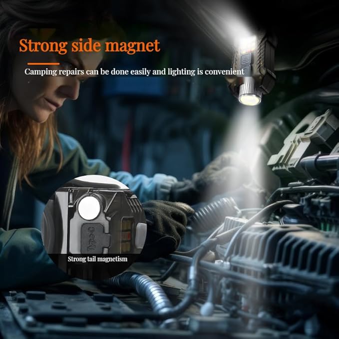 Head Lamp Led Rechargeable, 230° Wide Beam Sensing COB Headlamp Flashlight Detachable, 9 Light Modes, Hard Hat Lamp, IP65 Waterproof 400 Lumens for Camping, Hiking, Fishing, Working, Gift (Pink)