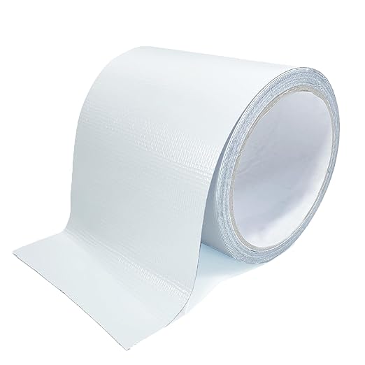 Waterproof Repair Tape for Awning, 4IN x 20FT Outdoor Canvas Tarp Repair Tape, Tent, Boat Covers, Canopy, Sail Tape, Tear Repair Patch Kit, Heavy Duty UVproof, White
