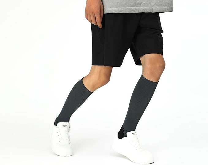 WANDER 3-6 Pairs Men's Athletic Run Cushion Over-the-Calf Tube Socks