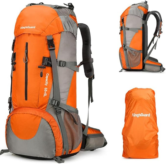 70L Hiking Backpack with Rain Cover Lightweight Travel Backpack Waterproof Camping Backpack